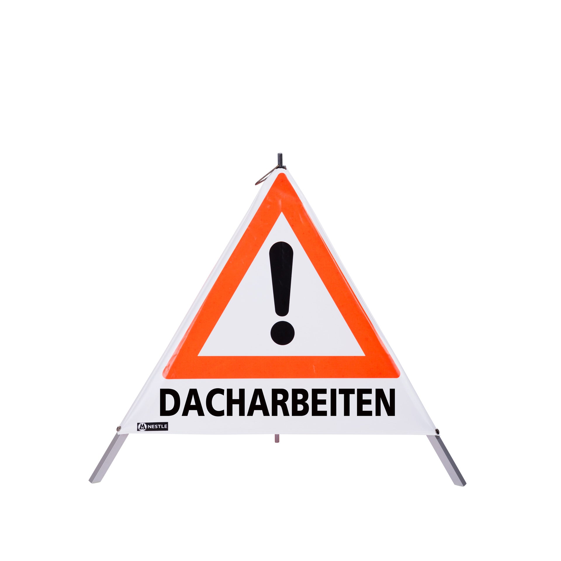 NESTLE Warnpyramide 70 cm, Achtung (VZ101), weiß, mit Mittelfuß NESTLE Warnpyramide 70 cm, Achtung (VZ101), weiß, mit Mittelfuß